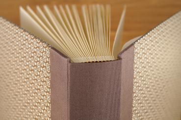Photo album with floral pattern brown "Gerti", individual album, handmade